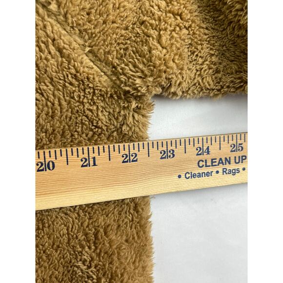 Le Moda Womens Large Oatmeal Teddy Style Sherpa Zip Front Jacket - Picture 5 of 6